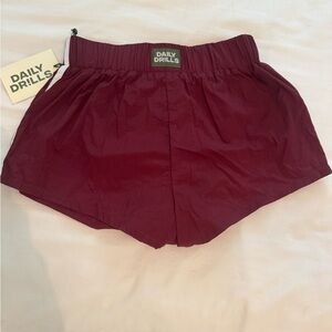 Daily Drills Super Bounce Shorts with stripes- Maroon